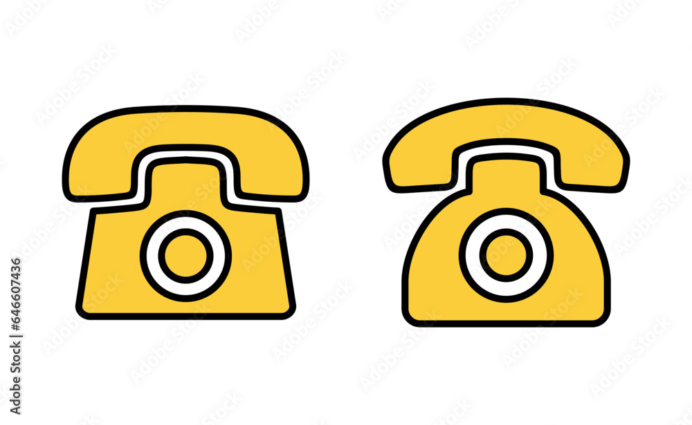 Telephone icon set for web and mobile app. phone sign and symbol Telephone icon set for web and mobile app. phone sign and symbol