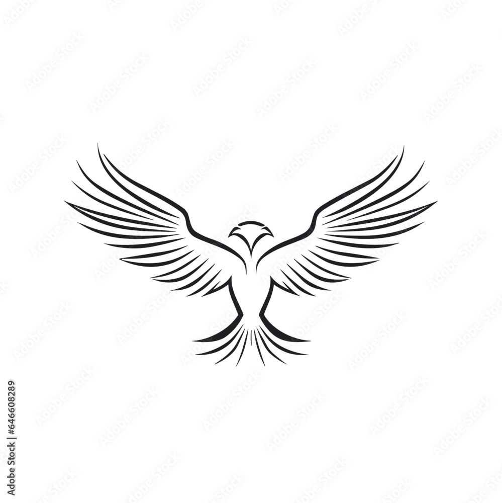 Minimalist eagle symbol in vector. Minimalist eagle symbol in vector.