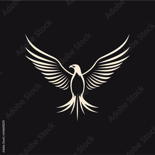Minimalist eagle symbol in vector.  © KHF
