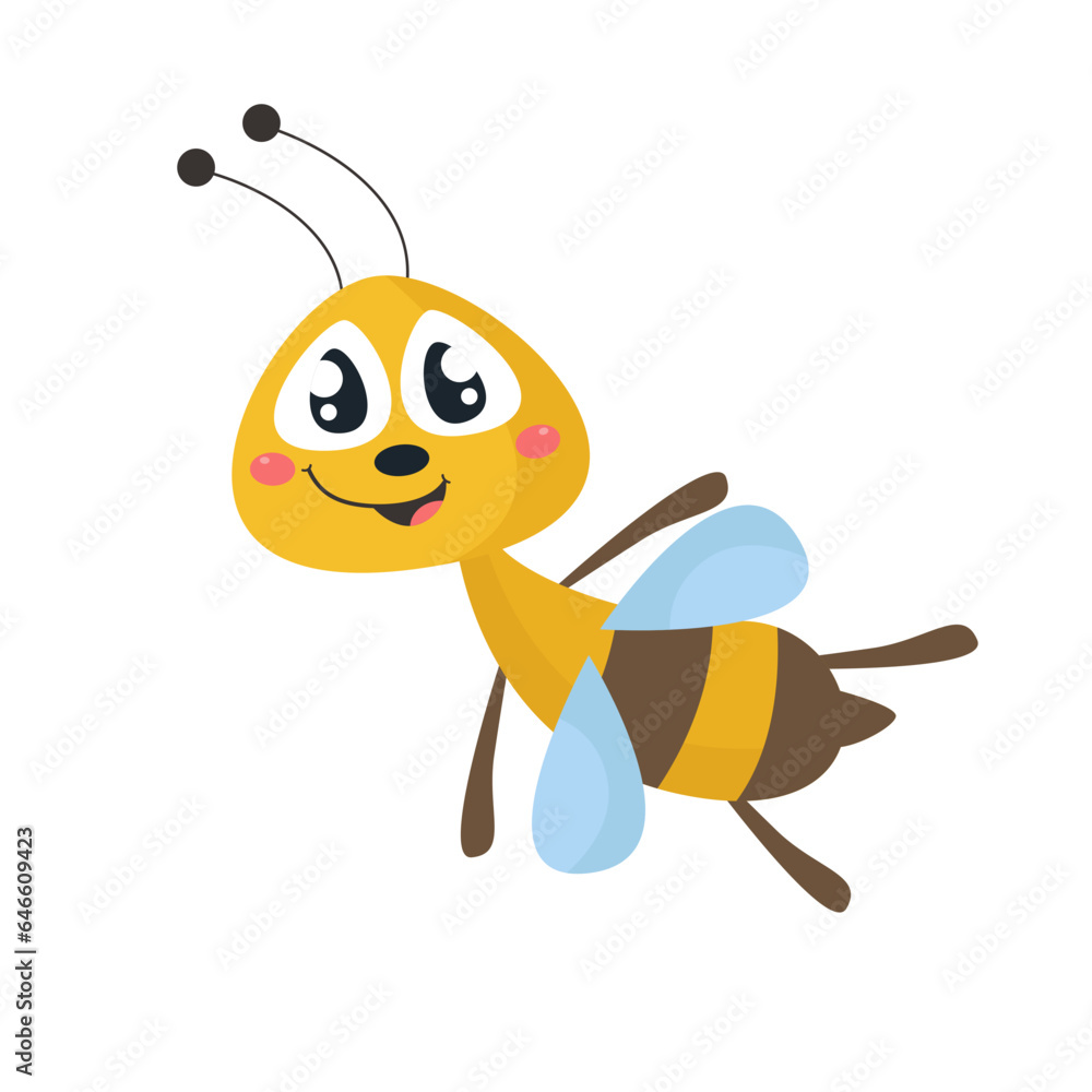 vector cute honey bee flying cartoon vector icon illustration vector cute honey bee flying cartoon vector icon illustration