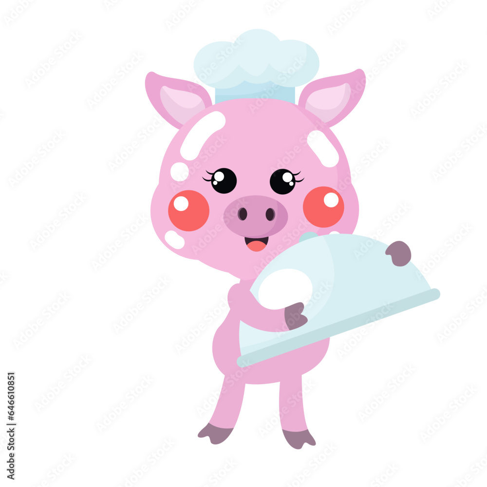Fototapeta premium Cute Pig With Pose