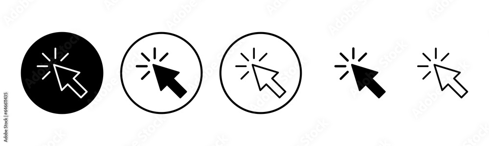 Click icon set illustration. pointer arrow sign and symbol. cursor icon Click icon set illustration. pointer arrow sign and symbol. cursor icon