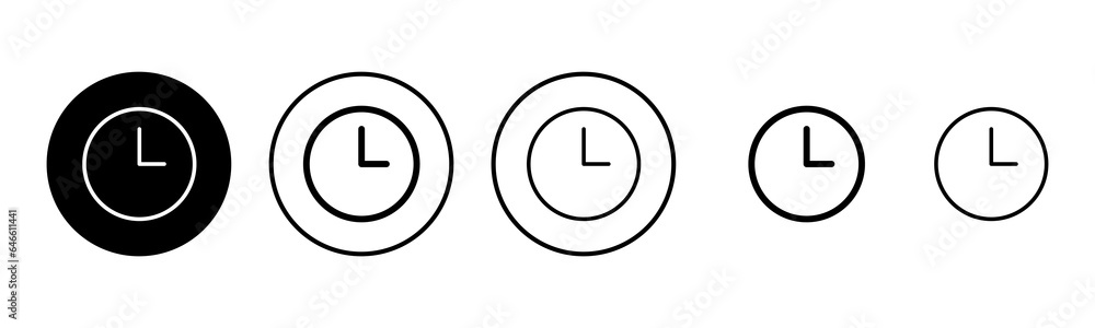 Clock icon set illustration. Time sign and symbol. watch icon Clock icon set illustration. Time sign and symbol. watch icon