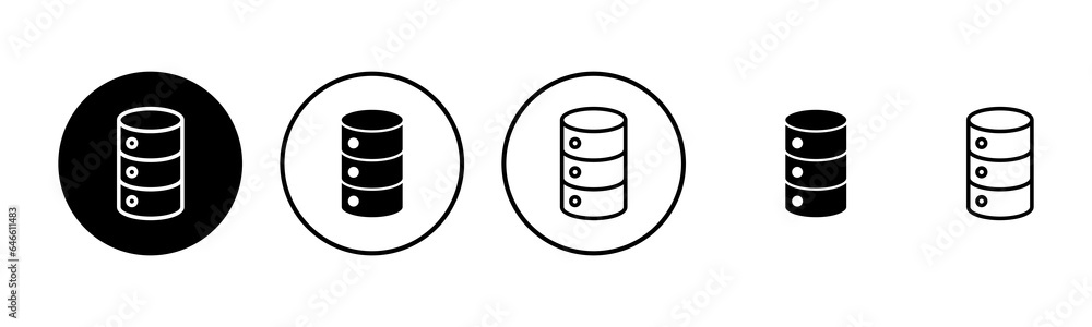 Database icon set illustration. database sign and symbol Database icon set illustration. database sign and symbol