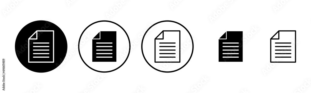 Document icon set illustration. Paper sign and symbol. File Icon Document icon set illustration. Paper sign and symbol. File Icon