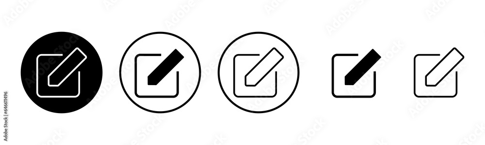 Edit icon set illustration. edit document sign and symbol. edit text icon. pencil. sign up Edit icon set illustration. edit document sign and symbol. edit text icon. pencil. sign up