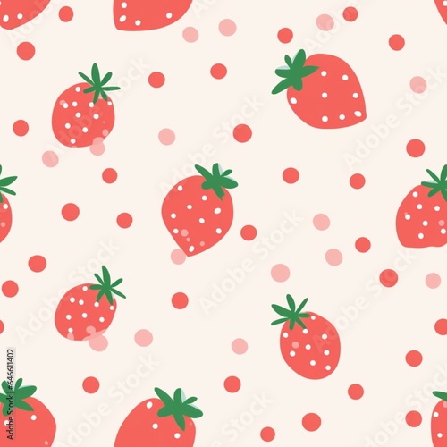 Very cute and colorrful strawberry background 