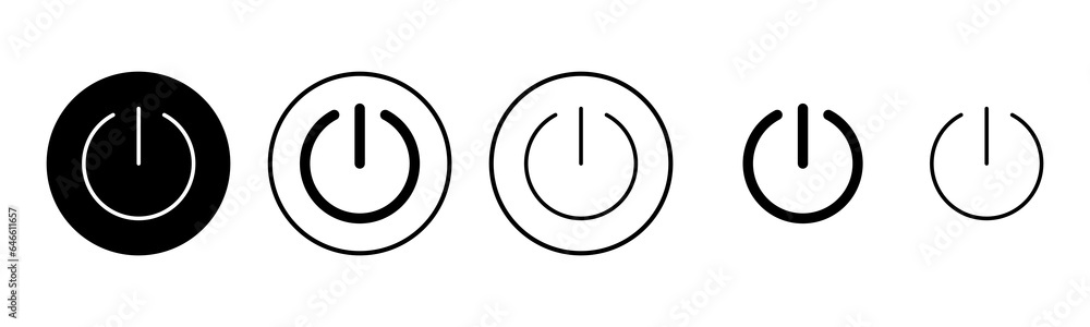 Power icon set illustration. Power Switch sign and symbol. Electric power Power icon set illustration. Power Switch sign and symbol. Electric power