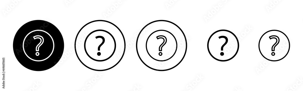 Question icon set illustration. question mark sign and symbol Question icon set illustration. question mark sign and symbol