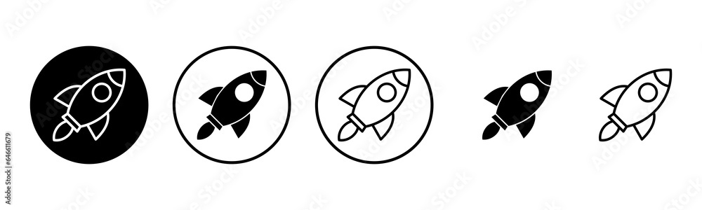 Rocket icon set illustration. Startup sign and symbol. rocket launcher icon Rocket icon set illustration. Startup sign and symbol. rocket launcher icon