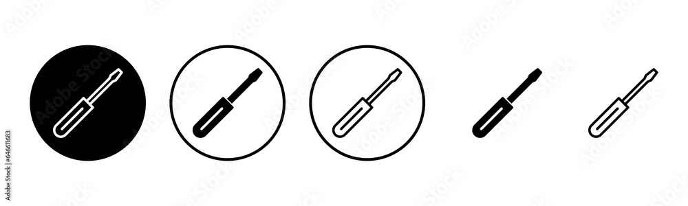 Screwdriver icon set illustration. tools sign and symbol Screwdriver icon set illustration. tools sign and symbol