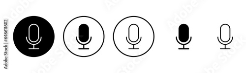 Microphone icon vector illustration. karaoke sign and symbol