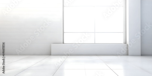 White room with large window that illuminates