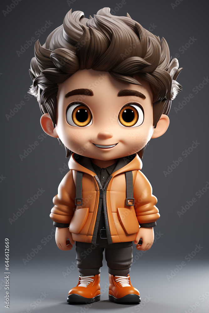 3d cartoon cute boy 3d cartoon cute boy