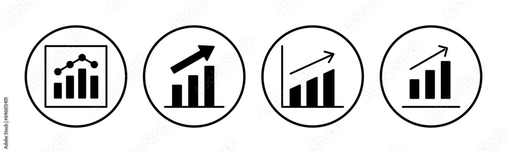 Growing graph Icon vector. Chart icon. Graph Icon Growing graph Icon vector. Chart icon. Graph Icon