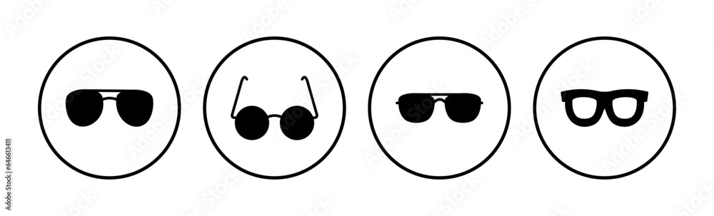 Glasses icon vector. eye glasses icon. sunglasses