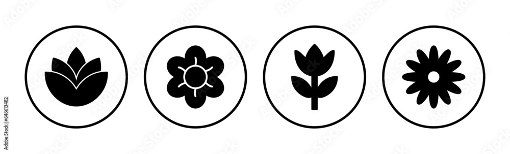 Flower icon vector. floral icon. flower logo Flower icon vector. floral icon. flower logo