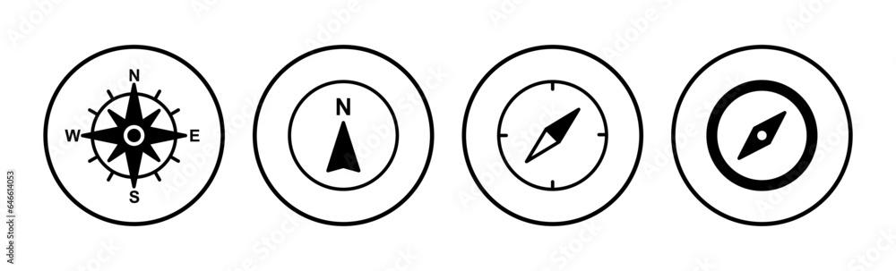 Compass icon vector. navigation icon