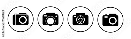 Camera Icon in trendy flat style isolated. Camera symbol web site design