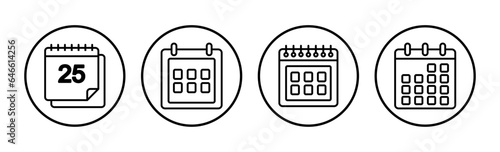 calendar icon vector. Calender symbol