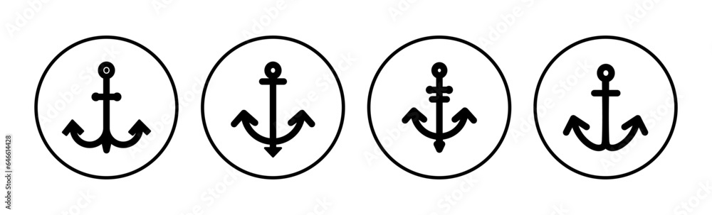 Anchor icon vector. Anchor sign. marine symbol Anchor icon vector. Anchor sign. marine symbol
