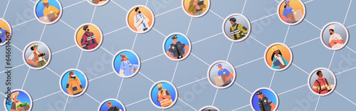 set different occupation people diverse workers of various professions and specialists collection happy labor day celebration concept