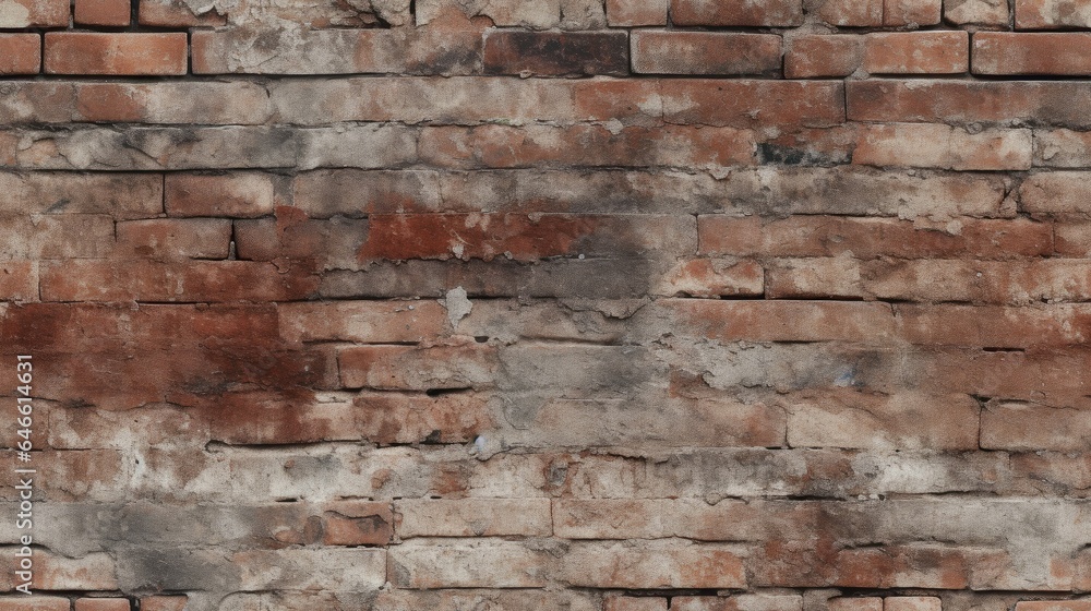 Obraz premium Red brick wall seamless background, texture pattern for continuous replicate