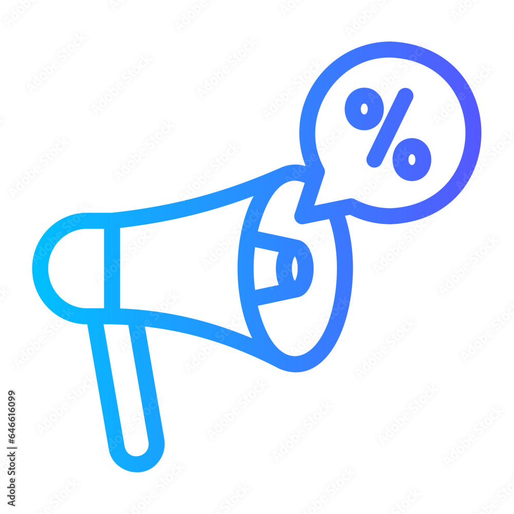 megaphone gradient icon megaphone gradient icon