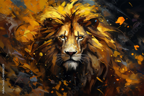ABSTRACT LION YELLOW SEPTEMBER