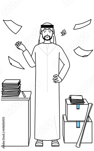 Muslim Man who is fed up with his unorganized business.