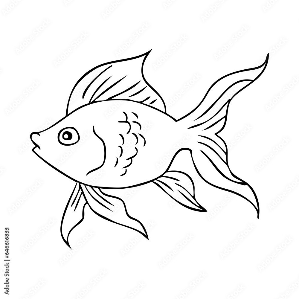 fish line vector illustration fish line vector illustration