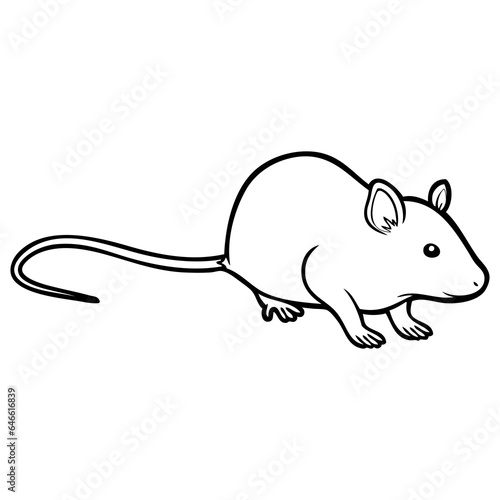 rat line vector illustration