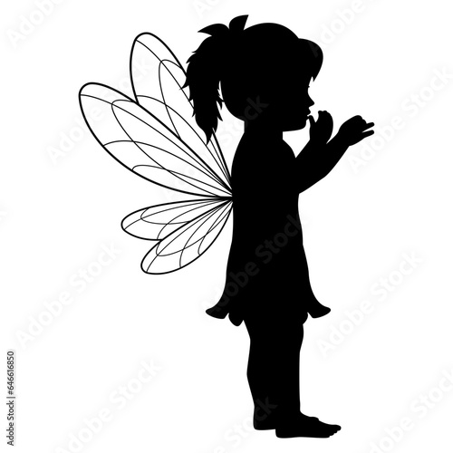 little fairy silhouette illustration
