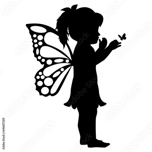 little fairy silhouette illustration