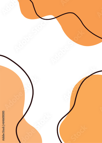 Liquid White And Orange Background