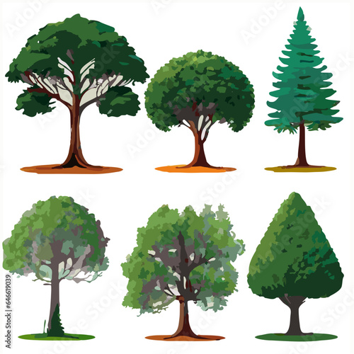 green and beautiful trees