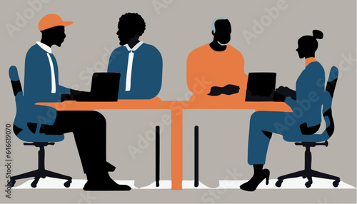 People working in office