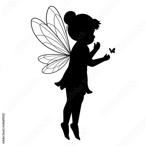 little fairy silhouette illustration