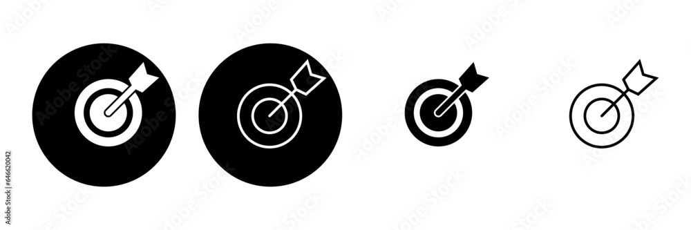 Target icon set. goal icon vector. target marketing icon vector Target icon set. goal icon vector. target marketing icon vector