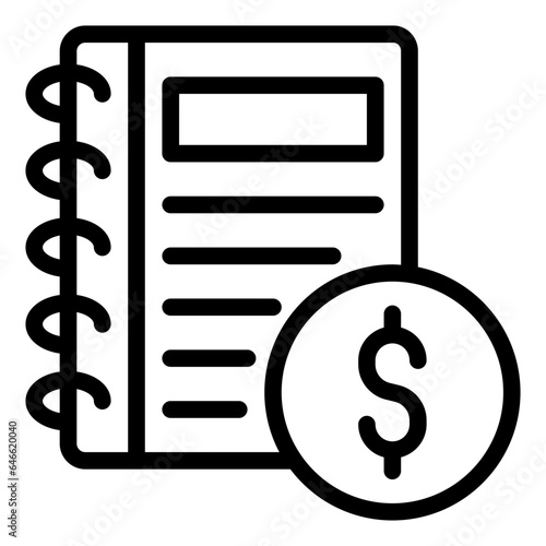 Accounting Book outline icon