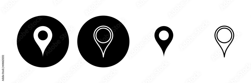 Pin icon set. Location icon vector. destination icon. map pin Pin icon set. Location icon vector. destination icon. map pin