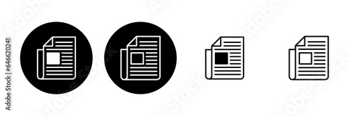 Newspaper icon set. news paper vector sign