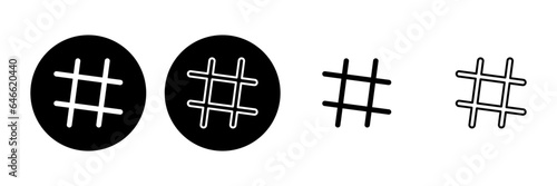 Hashtag icon set. hashtag symbol