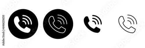Call icon set. telephone icon vector. phone icon vector. contact us