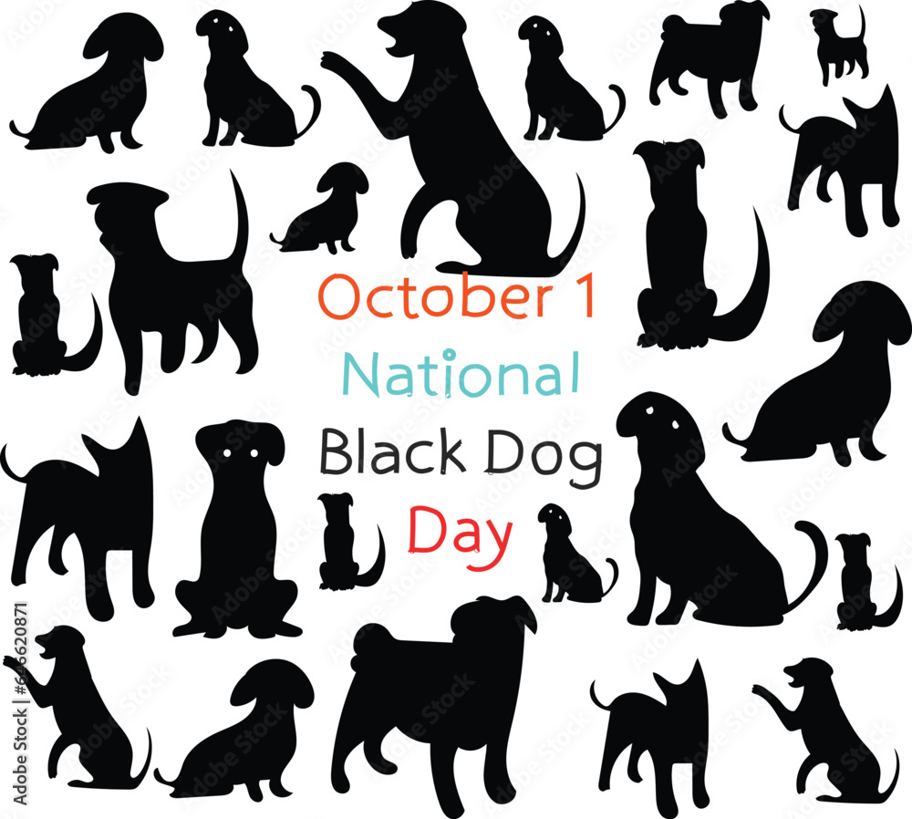 national black dog day is celebrated every year on 1 cotober. Stock