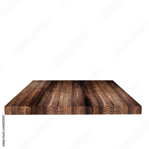 mesa o podio cuadrado de vista frontal de tablas de madera