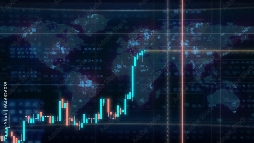 Stock market graph with world globe information finance business analysis concept. Stock market graph with world globe information finance business analysis concept.
