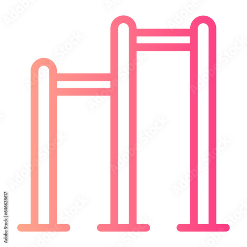 chin up bar gradient icon