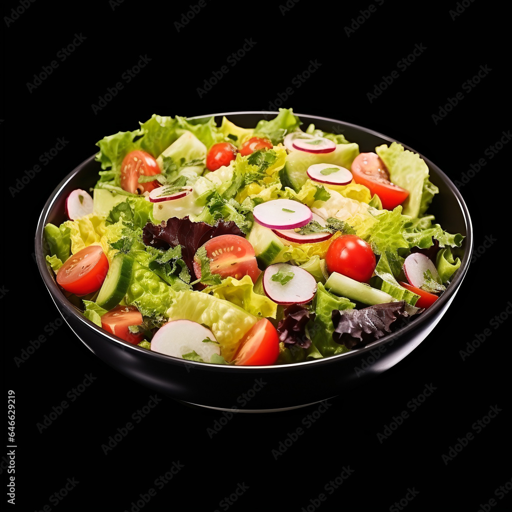 fresh salad with feta cheese