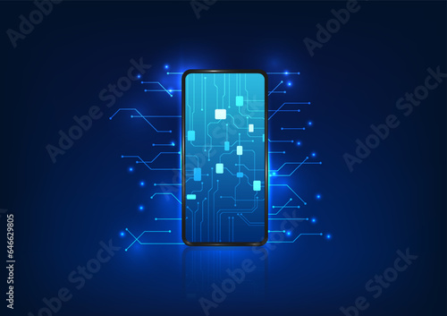 Smartphone technology The mobile inside is a technology circuit board. Smartphones that are used to communicate have a circuit inside that sends information to the system